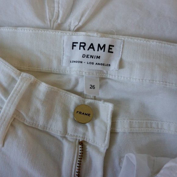 NEW Frame Le Skinny De Jeanne in Blanc Jefferson Size 26 - Picture 7 of 12
